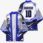 Personalized Canterbury Bankstown Bulldogs Kimono Aboriginal Dot Art - Dreamtime Rugby Mascot