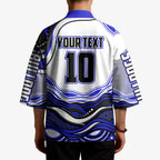 Personalized Canterbury Bankstown Bulldogs Kimono Aboriginal Dot Art - Dreamtime Rugby Mascot