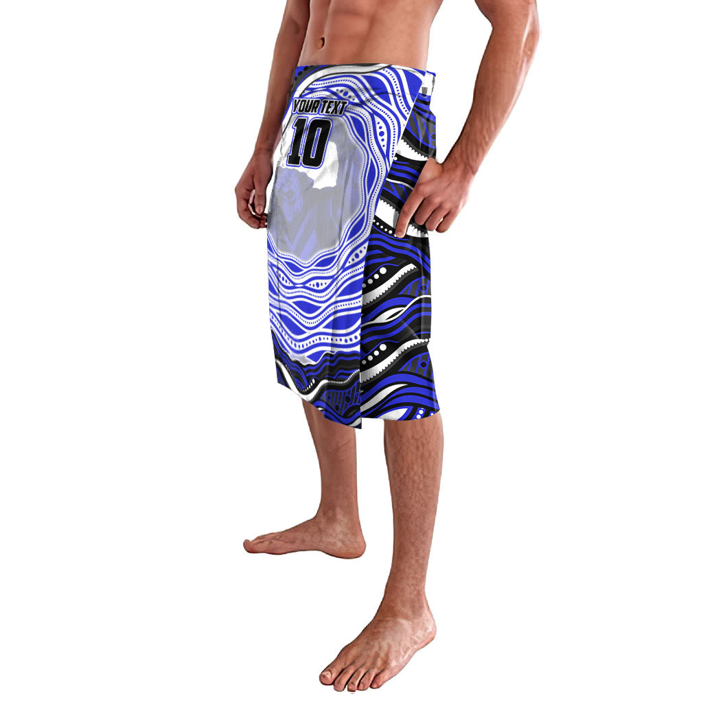 Personalized Canterbury Bankstown Bulldogs Lavalava Aboriginal Dot Art - Dreamtime Rugby Mascot
