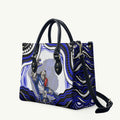 Personalized Canterbury Bankstown Bulldogs Leather Bag Aboriginal Dot Art - Dreamtime Rugby Mascot