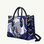 Personalized Canterbury Bankstown Bulldogs Leather Bag Aboriginal Dot Art - Dreamtime Rugby Mascot