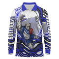 Personalized Canterbury Bankstown Bulldogs Long Sleeve Polo Shirt Aboriginal Dot Art - Dreamtime Rugby Mascot
