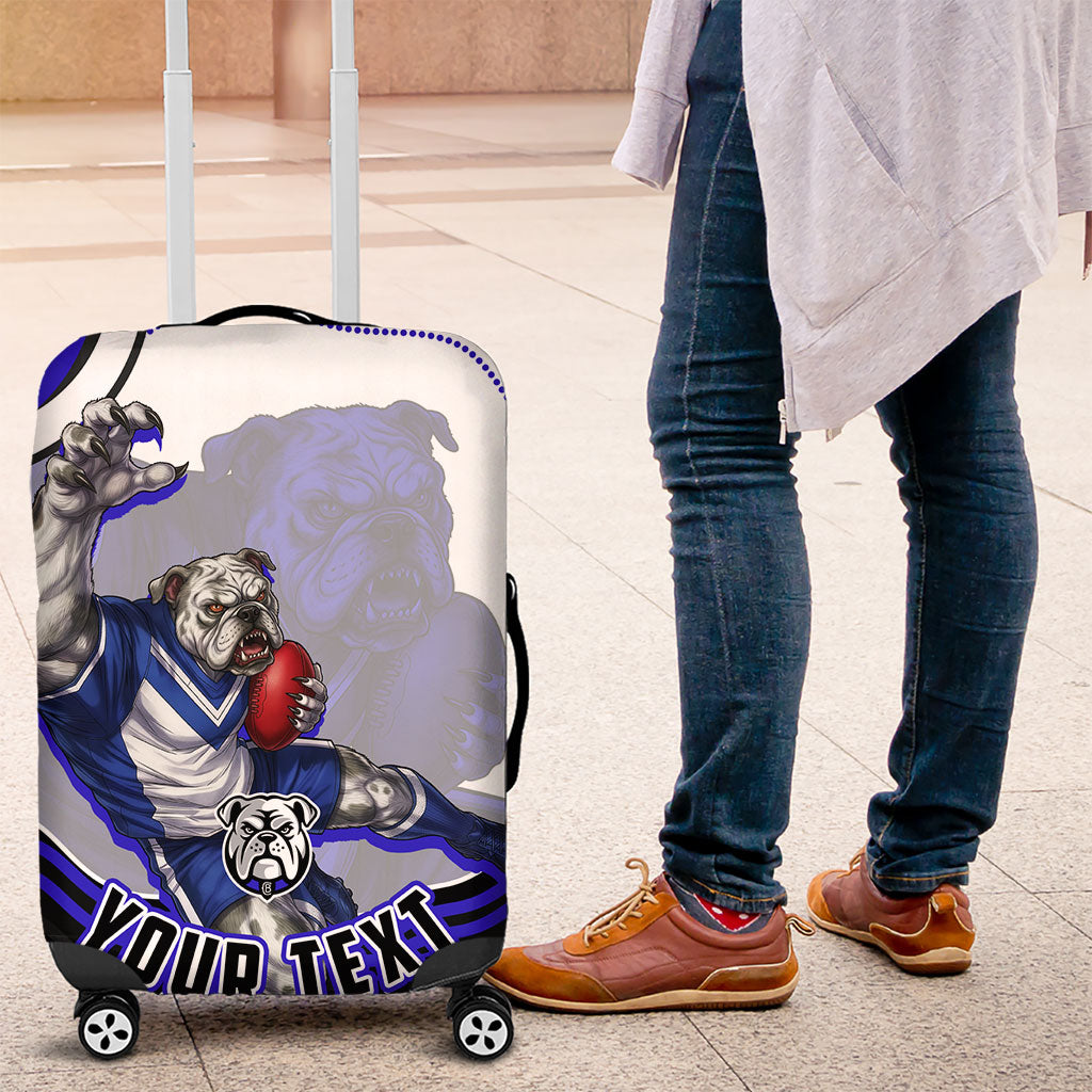 Personalized Canterbury Bankstown Bulldogs Luggage Cover Aboriginal Dot Art - Dreamtime Rugby Mascot