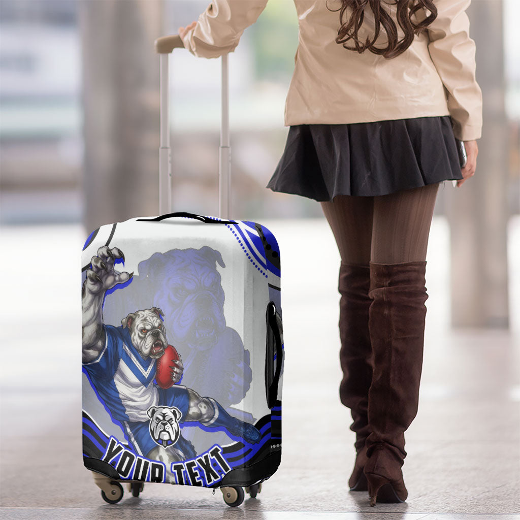 Personalized Canterbury Bankstown Bulldogs Luggage Cover Aboriginal Dot Art - Dreamtime Rugby Mascot