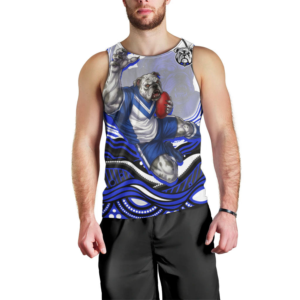 Personalized Canterbury Bankstown Bulldogs Men Tank Top Aboriginal Dot Art - Dreamtime Rugby Mascot
