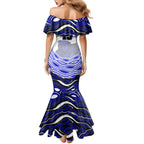 Personalized Canterbury Bankstown Bulldogs Mermaid Dress Aboriginal Dot Art - Dreamtime Rugby Mascot