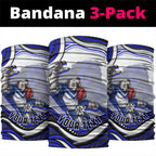 Personalized Canterbury Bankstown Bulldogs Neck Gaiter Aboriginal Dot Art - Dreamtime Rugby Mascot