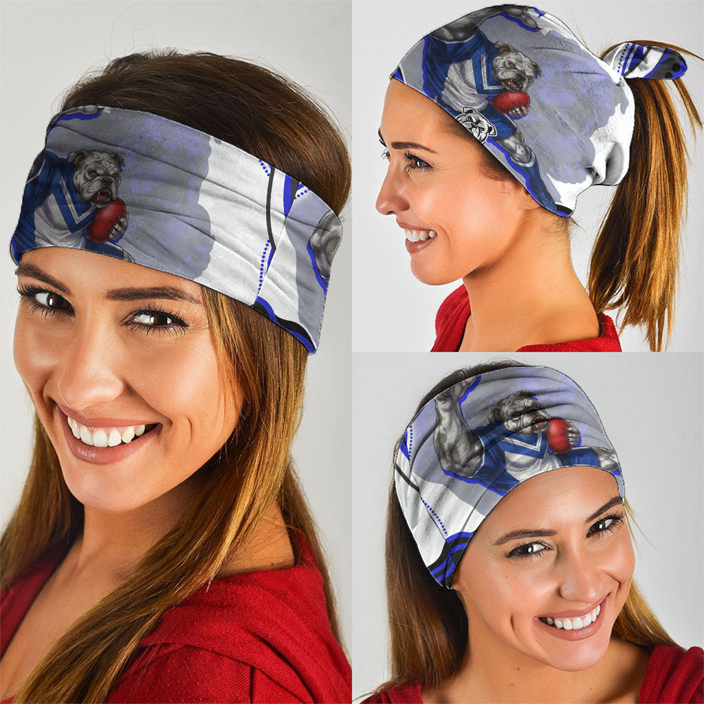 Personalized Canterbury Bankstown Bulldogs Neck Gaiter Aboriginal Dot Art - Dreamtime Rugby Mascot
