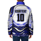 Personalized Canterbury Bankstown Bulldogs Padded Jacket Aboriginal Dot Art - Dreamtime Rugby Mascot
