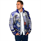 Personalized Canterbury Bankstown Bulldogs Padded Jacket Aboriginal Dot Art - Dreamtime Rugby Mascot