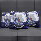 Personalized Canterbury Bankstown Bulldogs Pillow Cover Aboriginal Dot Art - Dreamtime Rugby Mascot