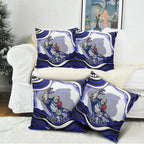 Personalized Canterbury Bankstown Bulldogs Pillow Cover Aboriginal Dot Art - Dreamtime Rugby Mascot