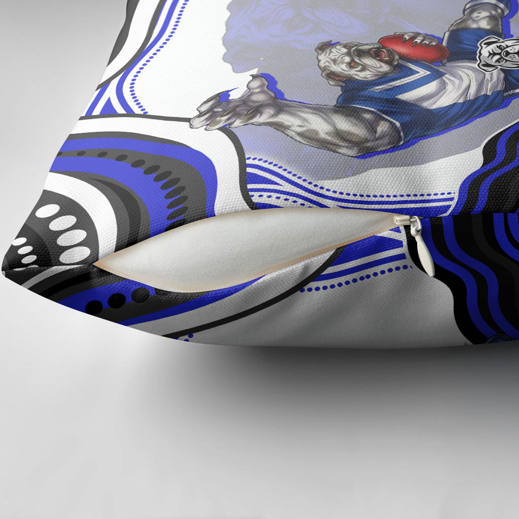 Personalized Canterbury Bankstown Bulldogs Pillow Cover Aboriginal Dot Art - Dreamtime Rugby Mascot