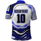Personalized Canterbury Bankstown Bulldogs Polo Shirt Aboriginal Dot Art - Dreamtime Rugby Mascot