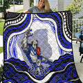 Personalized Canterbury Bankstown Bulldogs Quilt Aboriginal Dot Art - Dreamtime Rugby Mascot