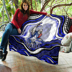 Personalized Canterbury Bankstown Bulldogs Quilt Aboriginal Dot Art - Dreamtime Rugby Mascot