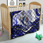 Personalized Canterbury Bankstown Bulldogs Quilt Aboriginal Dot Art - Dreamtime Rugby Mascot