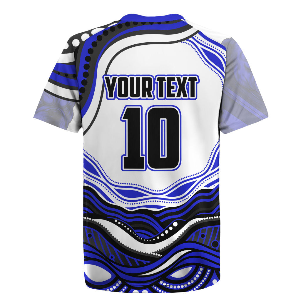 Personalized Canterbury Bankstown Bulldogs Rugby Jersey Aboriginal Dot Art - Dreamtime Rugby Mascot