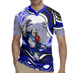 Personalized Canterbury Bankstown Bulldogs Rugby Jersey Aboriginal Dot Art - Dreamtime Rugby Mascot