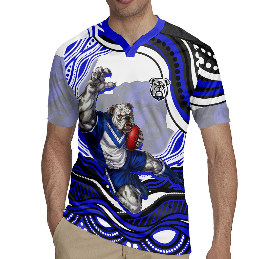 Personalized Canterbury Bankstown Bulldogs Rugby Jersey Aboriginal Dot Art - Dreamtime Rugby Mascot