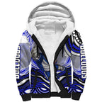 Personalized Canterbury Bankstown Bulldogs Sherpa Hoodie Aboriginal Dot Art - Dreamtime Rugby Mascot