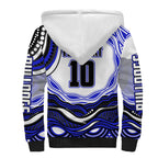 Personalized Canterbury Bankstown Bulldogs Sherpa Hoodie Aboriginal Dot Art - Dreamtime Rugby Mascot