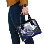 Personalized Canterbury Bankstown Bulldogs Shoulder Handbag Aboriginal Dot Art - Dreamtime Rugby Mascot