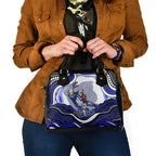 Personalized Canterbury Bankstown Bulldogs Shoulder Handbag Aboriginal Dot Art - Dreamtime Rugby Mascot