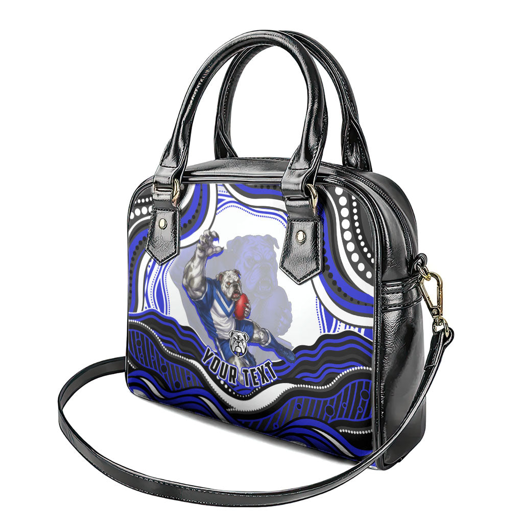 Personalized Canterbury Bankstown Bulldogs Shoulder Handbag Aboriginal Dot Art - Dreamtime Rugby Mascot