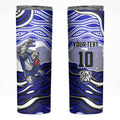 Personalized Canterbury Bankstown Bulldogs Skinny Tumbler Aboriginal Dot Art - Dreamtime Rugby Mascot