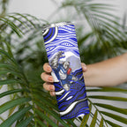 Personalized Canterbury Bankstown Bulldogs Skinny Tumbler Aboriginal Dot Art - Dreamtime Rugby Mascot