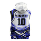 Personalized Canterbury Bankstown Bulldogs Sleeveless Hoodie Aboriginal Dot Art - Dreamtime Rugby Mascot