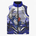 Personalized Canterbury Bankstown Bulldogs Sleeveless Puffer Jacket Aboriginal Dot Art - Dreamtime Rugby Mascot