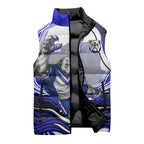 Personalized Canterbury Bankstown Bulldogs Sleeveless Puffer Jacket Aboriginal Dot Art - Dreamtime Rugby Mascot