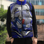 Personalized Canterbury Bankstown Bulldogs Sleeveless Puffer Jacket Aboriginal Dot Art - Dreamtime Rugby Mascot