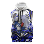 Personalized Canterbury Bankstown Bulldogs Sleeveless Zip Hoodie Aboriginal Dot Art - Dreamtime Rugby Mascot