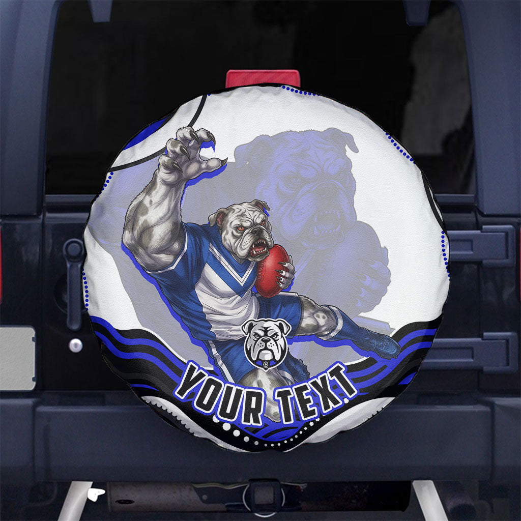 Personalized Canterbury Bankstown Bulldogs Spare Tire Cover Aboriginal Dot Art - Dreamtime Rugby Mascot
