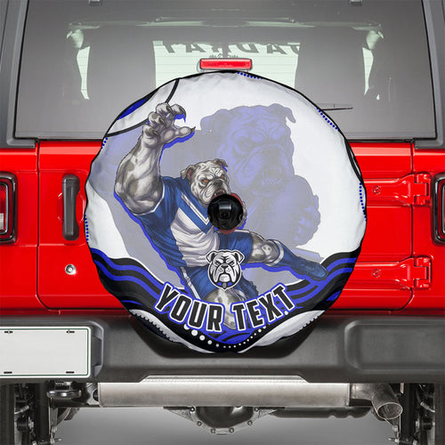 Personalized Canterbury Bankstown Bulldogs Spare Tire Cover Aboriginal Dot Art - Dreamtime Rugby Mascot