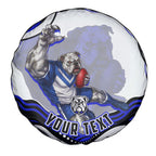 Personalized Canterbury Bankstown Bulldogs Spare Tire Cover Aboriginal Dot Art - Dreamtime Rugby Mascot