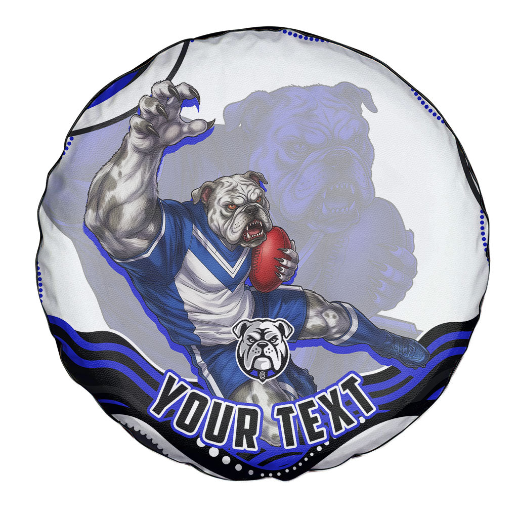 Personalized Canterbury Bankstown Bulldogs Spare Tire Cover Aboriginal Dot Art - Dreamtime Rugby Mascot