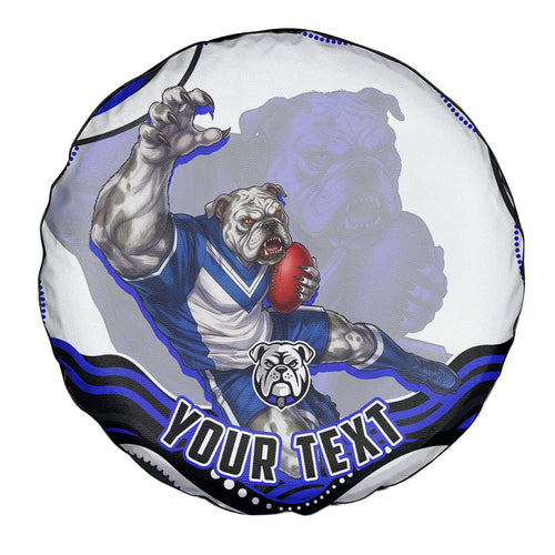 Personalized Canterbury Bankstown Bulldogs Spare Tire Cover Aboriginal Dot Art - Dreamtime Rugby Mascot