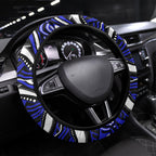 Canterbury Bankstown Bulldogs Steering Wheel Cover Aboriginal Dot Art - Dreamtime Rugby Mascot