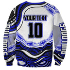 Personalized Canterbury Bankstown Bulldogs Sweatshirt Aboriginal Dot Art - Dreamtime Rugby Mascot