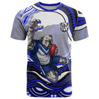 Personalized Canterbury Bankstown Bulldogs T Shirt Aboriginal Dot Art - Dreamtime Rugby Mascot