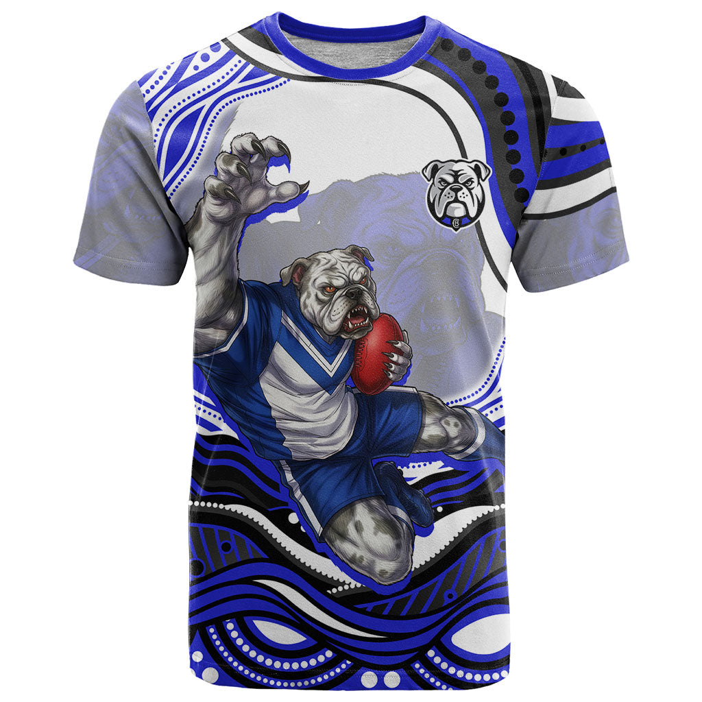 Personalized Canterbury Bankstown Bulldogs T Shirt Aboriginal Dot Art - Dreamtime Rugby Mascot