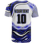 Personalized Canterbury Bankstown Bulldogs T Shirt Aboriginal Dot Art - Dreamtime Rugby Mascot