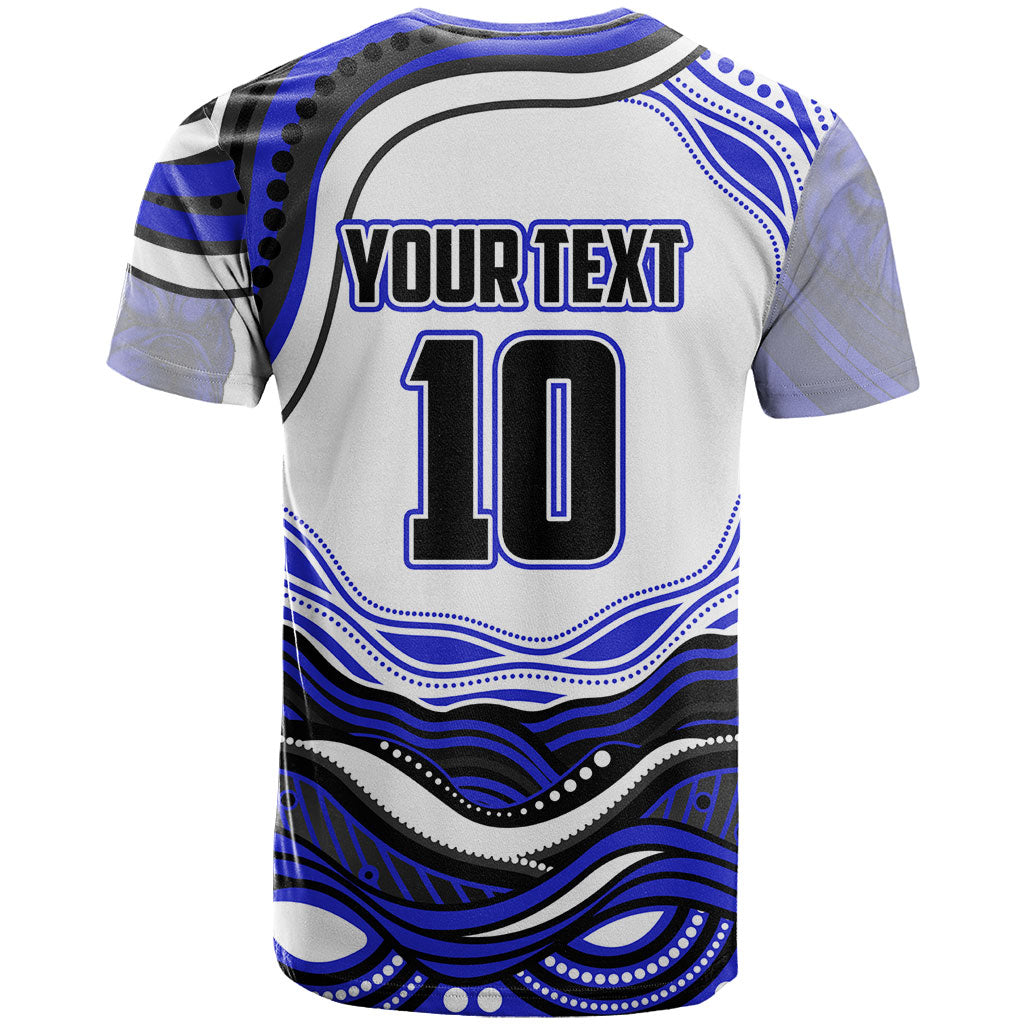 Personalized Canterbury Bankstown Bulldogs T Shirt Aboriginal Dot Art - Dreamtime Rugby Mascot