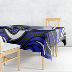Personalized Canterbury Bankstown Bulldogs Tablecloth Aboriginal Dot Art - Dreamtime Rugby Mascot