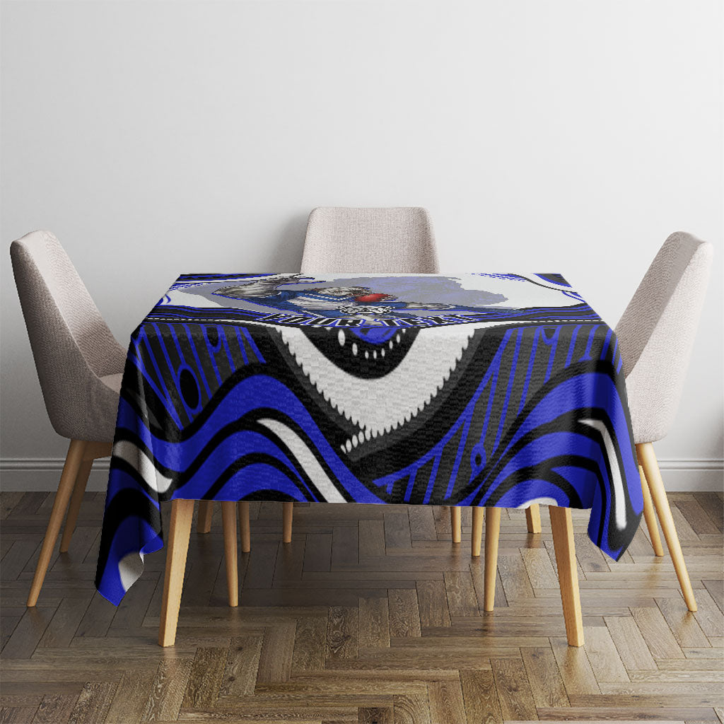 Personalized Canterbury Bankstown Bulldogs Tablecloth Aboriginal Dot Art - Dreamtime Rugby Mascot