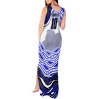 Personalized Canterbury Bankstown Bulldogs Tank Maxi Dress Aboriginal Dot Art - Dreamtime Rugby Mascot